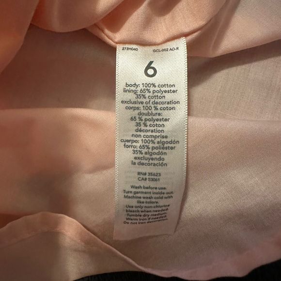 Carter's Girls Pink Eyelet Ruffle Top, Fully Lined, Size 6, Casual Blouse - Picture 6 of 8